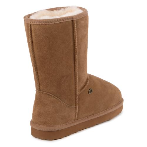 Ladies Short Classic Sheepskin Boots  Chestnut Extra Image 2